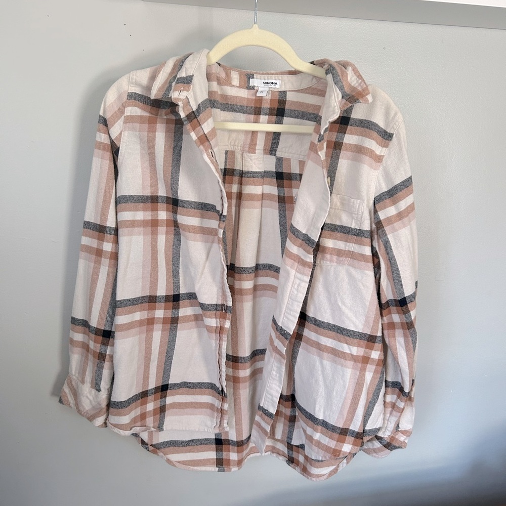 Flannel Button Up Petite Large - Picture 3 of 3